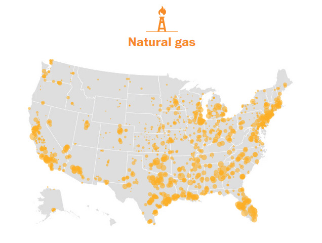 Natural Gas Map