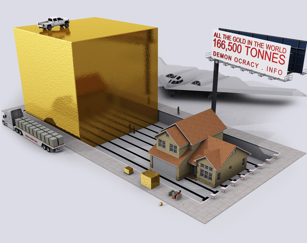 Gold - Visualized in Bullion Bars