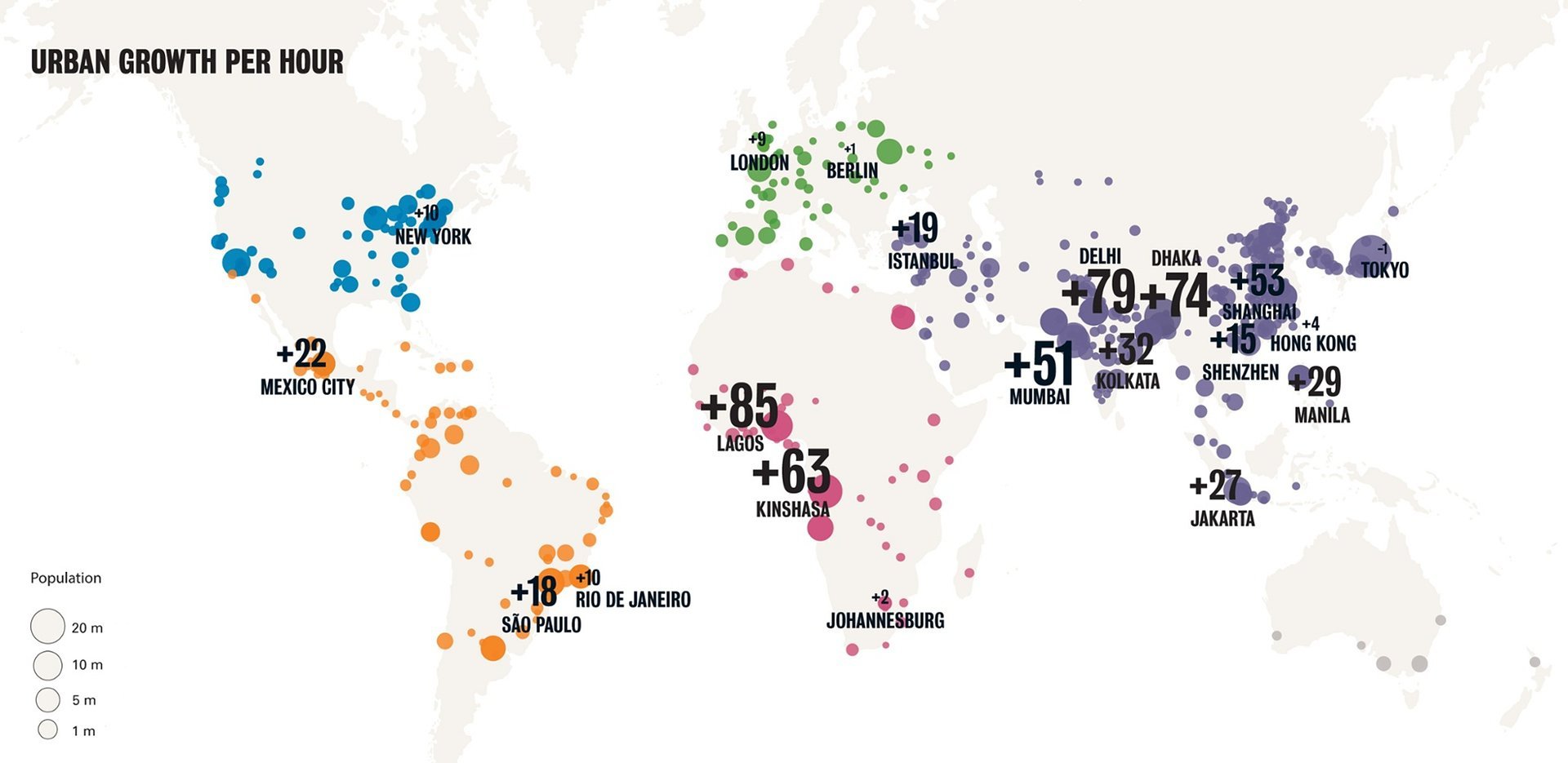 Mapped: The World's Fastest Growing Cities