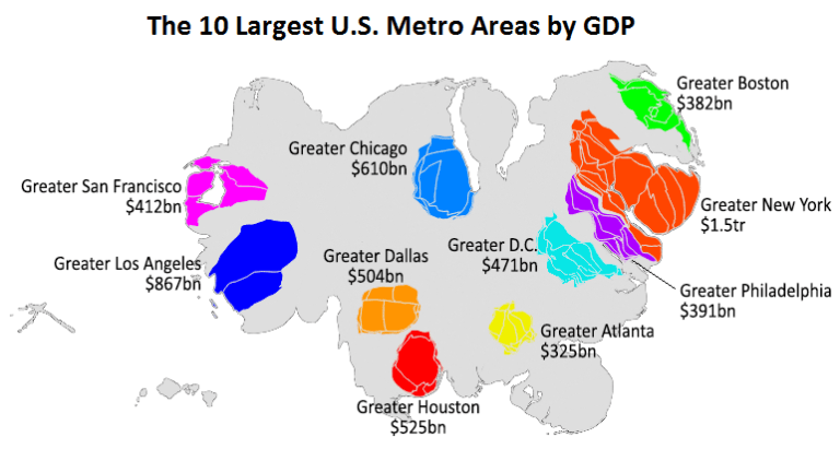 US GDP Cartogram Static