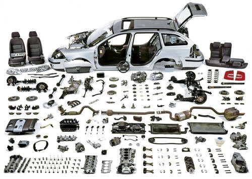 Parts in a gas-powered car