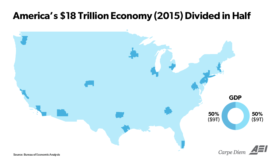 These 3 Maps Help to Visualize America's 18 Trillion Economy