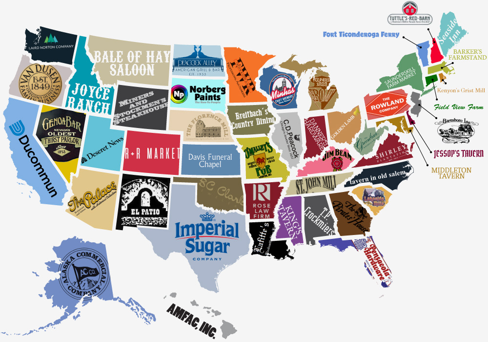 The Oldest Business in Each State