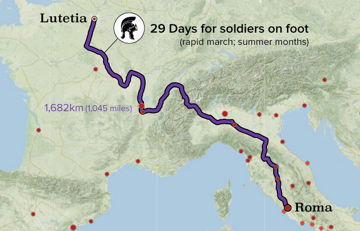 Infographic  The Roman Empire s Roads In Transit Map Form - 75