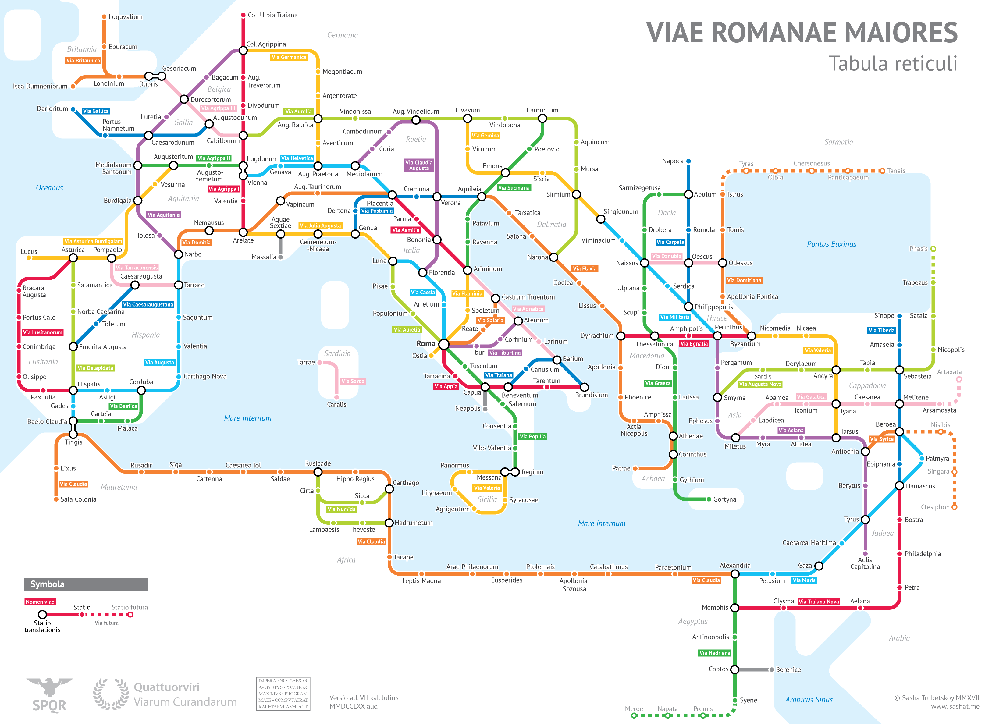 The Roman Empire's Roads In Transit Map Form