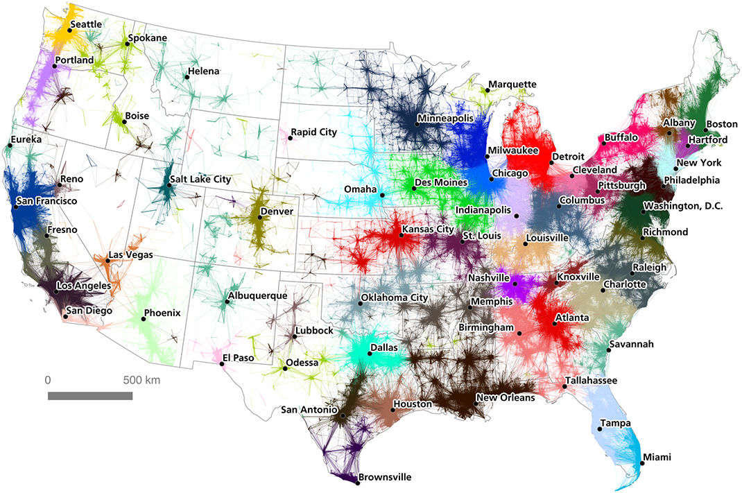 us megaregions urban map