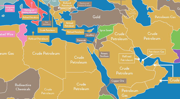 This Giant Map Shows the Top Export of Every Country - 12