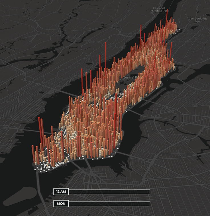 Animation: The Population Pulse of a Manhattan Workday