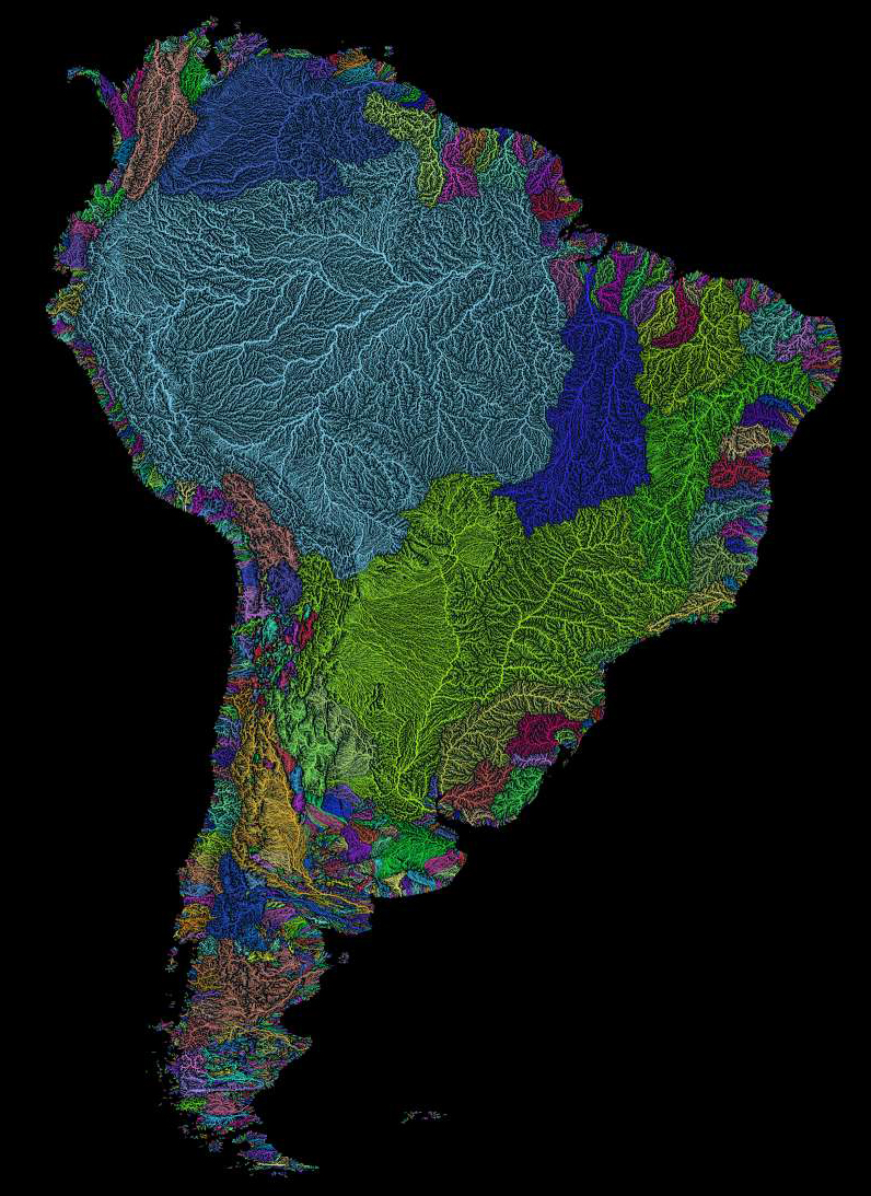 river basin map south america