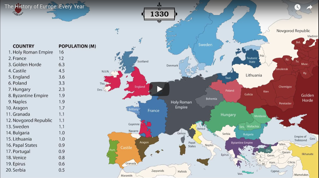 Animation How The European Map Has Changed Over 2 400 Years