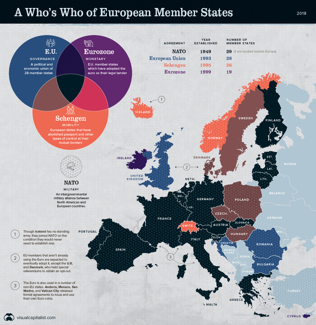 Map of Europe - Member States of the EU - Nations Online Project