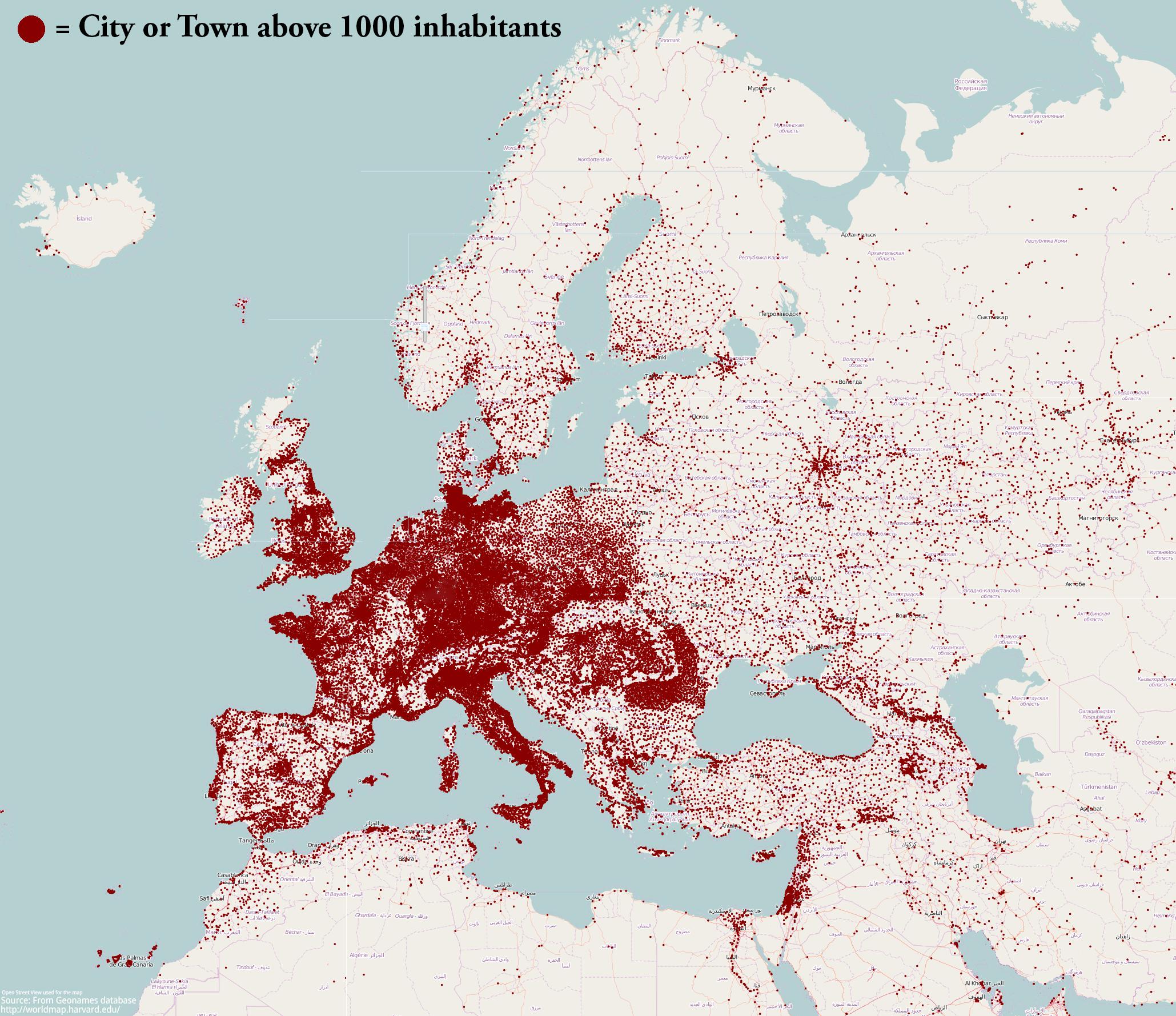 population density map europe