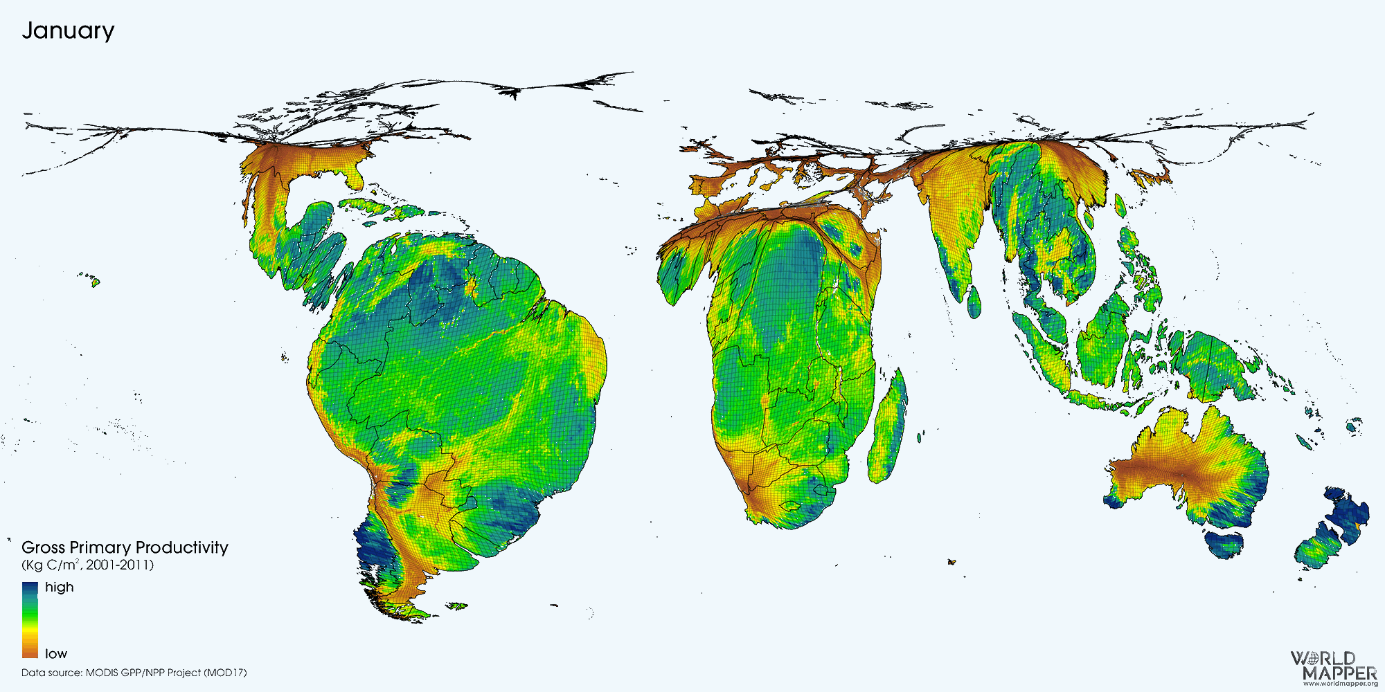 Animated Map: The Heartbeat of Nature's Productivity