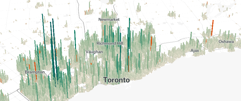 toronto map high growth