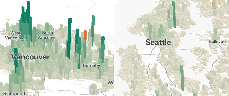vancouver seattle high growth map