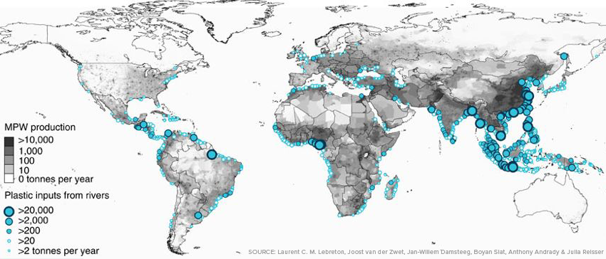 River plastic emissions to the world’s oceans