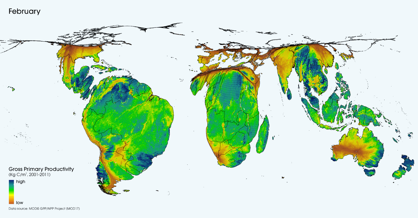 Animated Map: The Heartbeat of Nature's Productivity