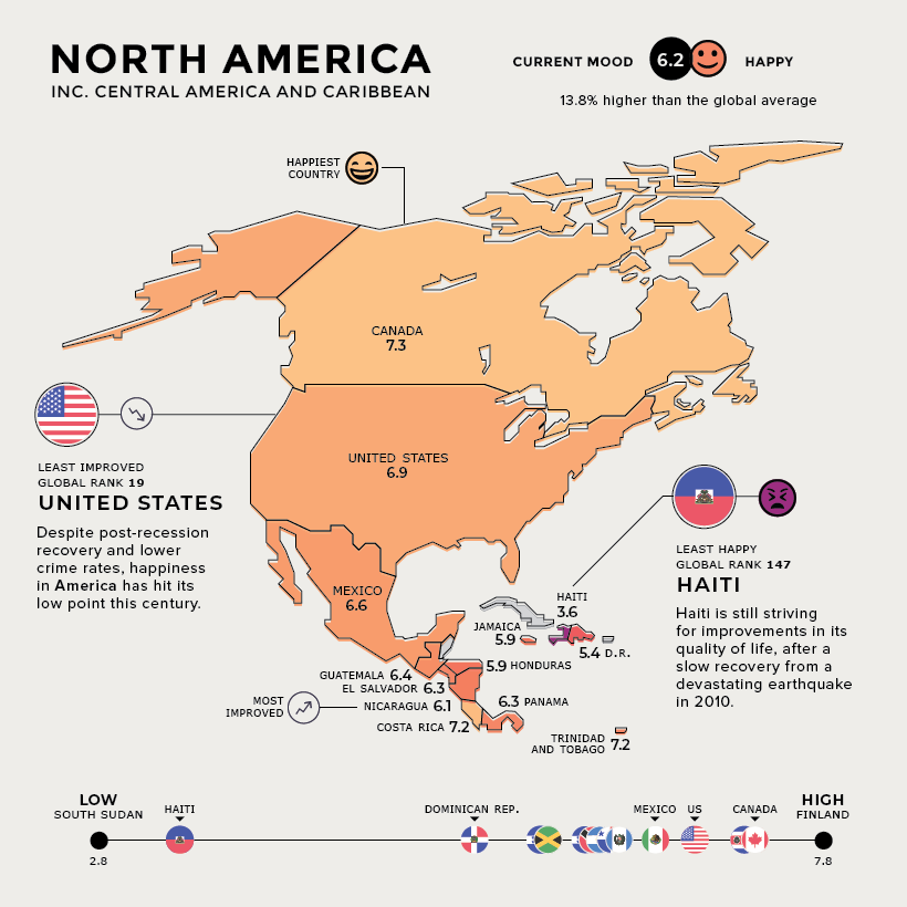 happiness north america map