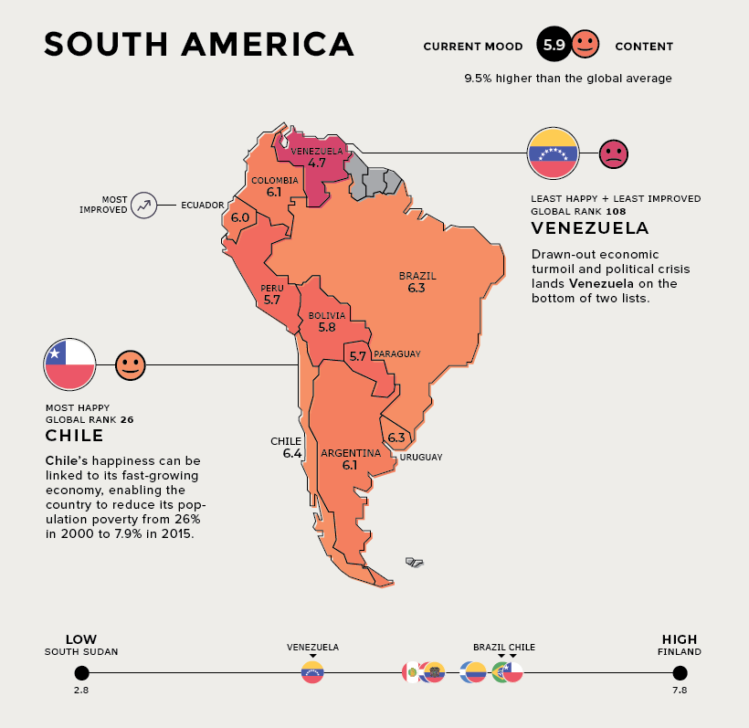 happiness south america map