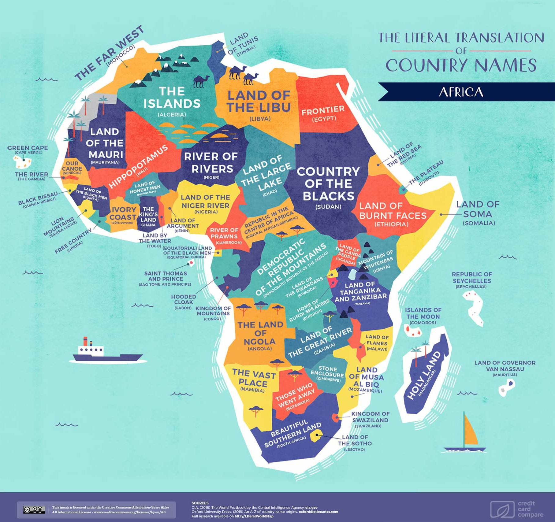 Africa map names