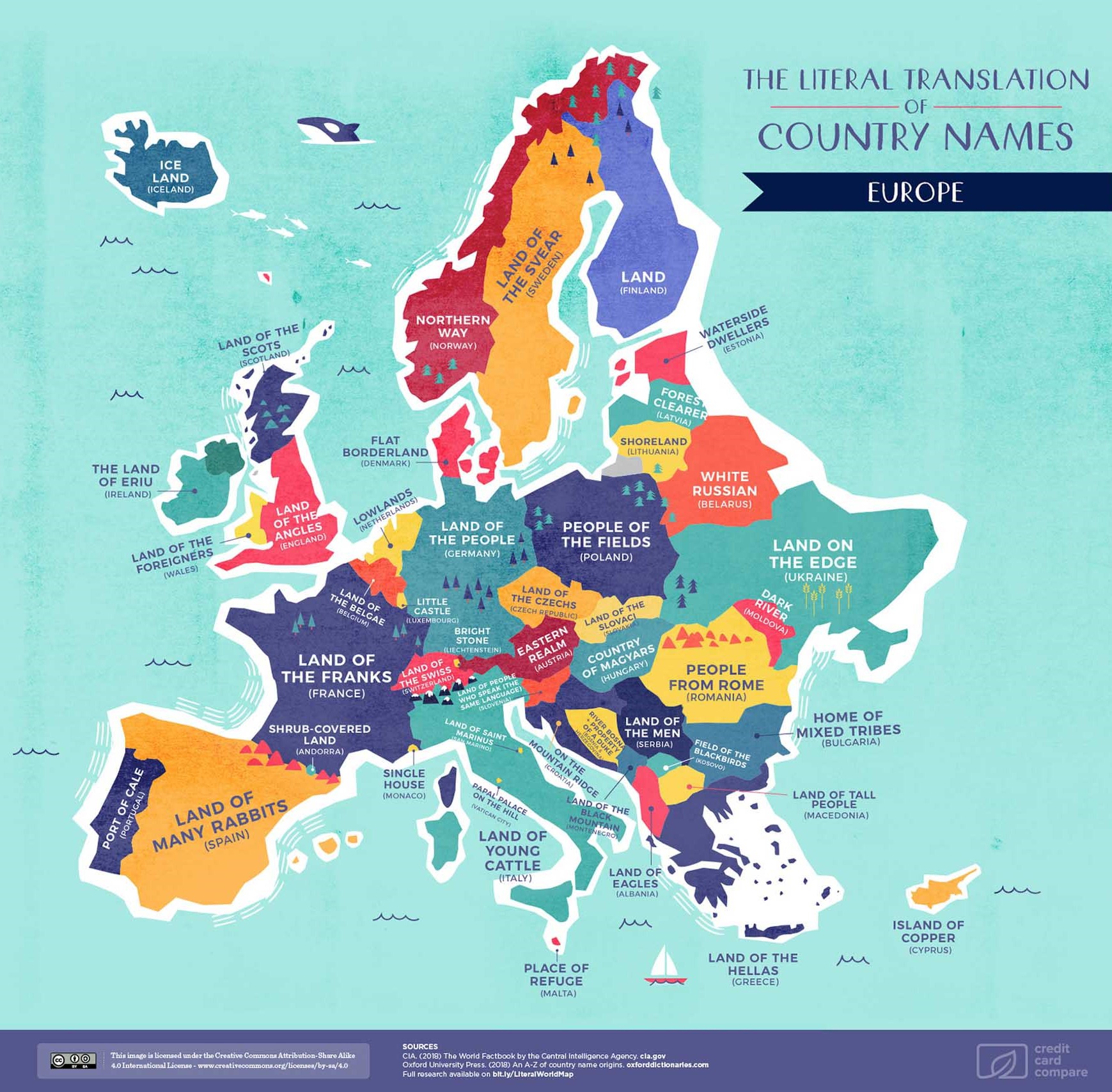 Europe map names