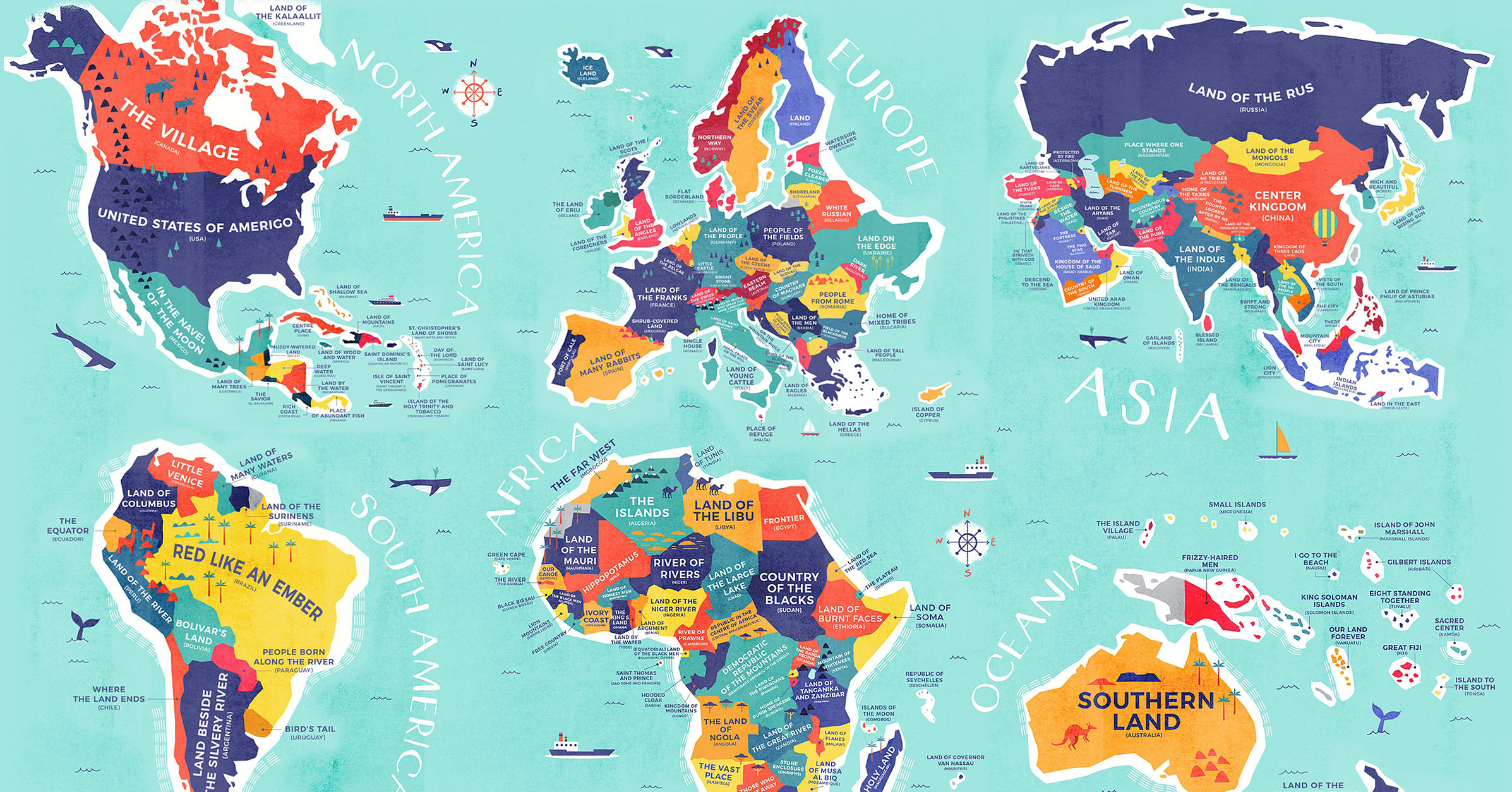 Mapped: The Literal Translation of Every Country's Name