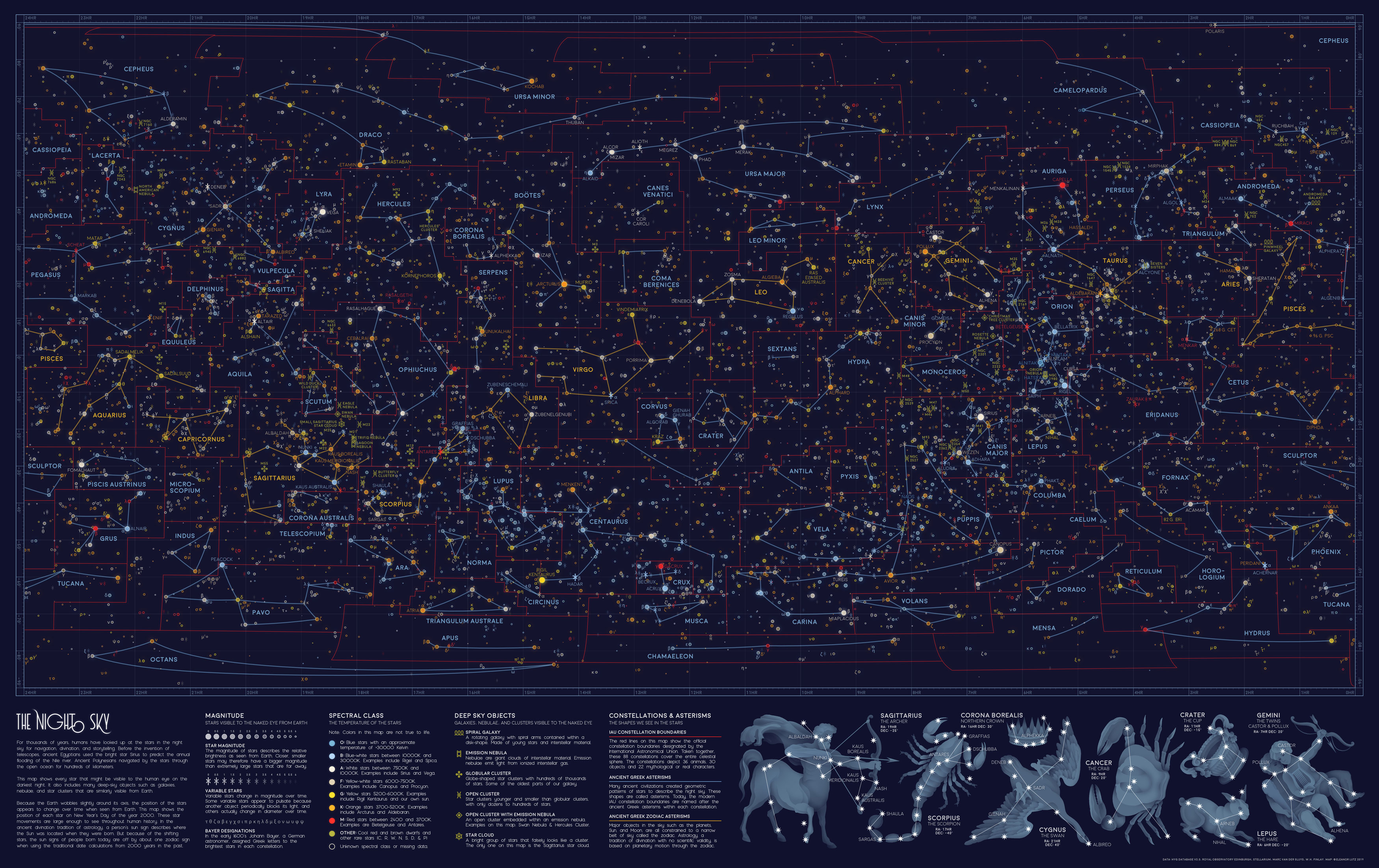 Every Visible Star in the Night Sky, in One Map