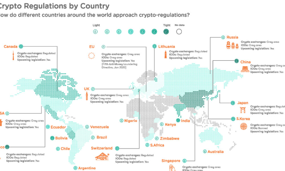 Mapped: Cryptocurrency Regulations Around the World