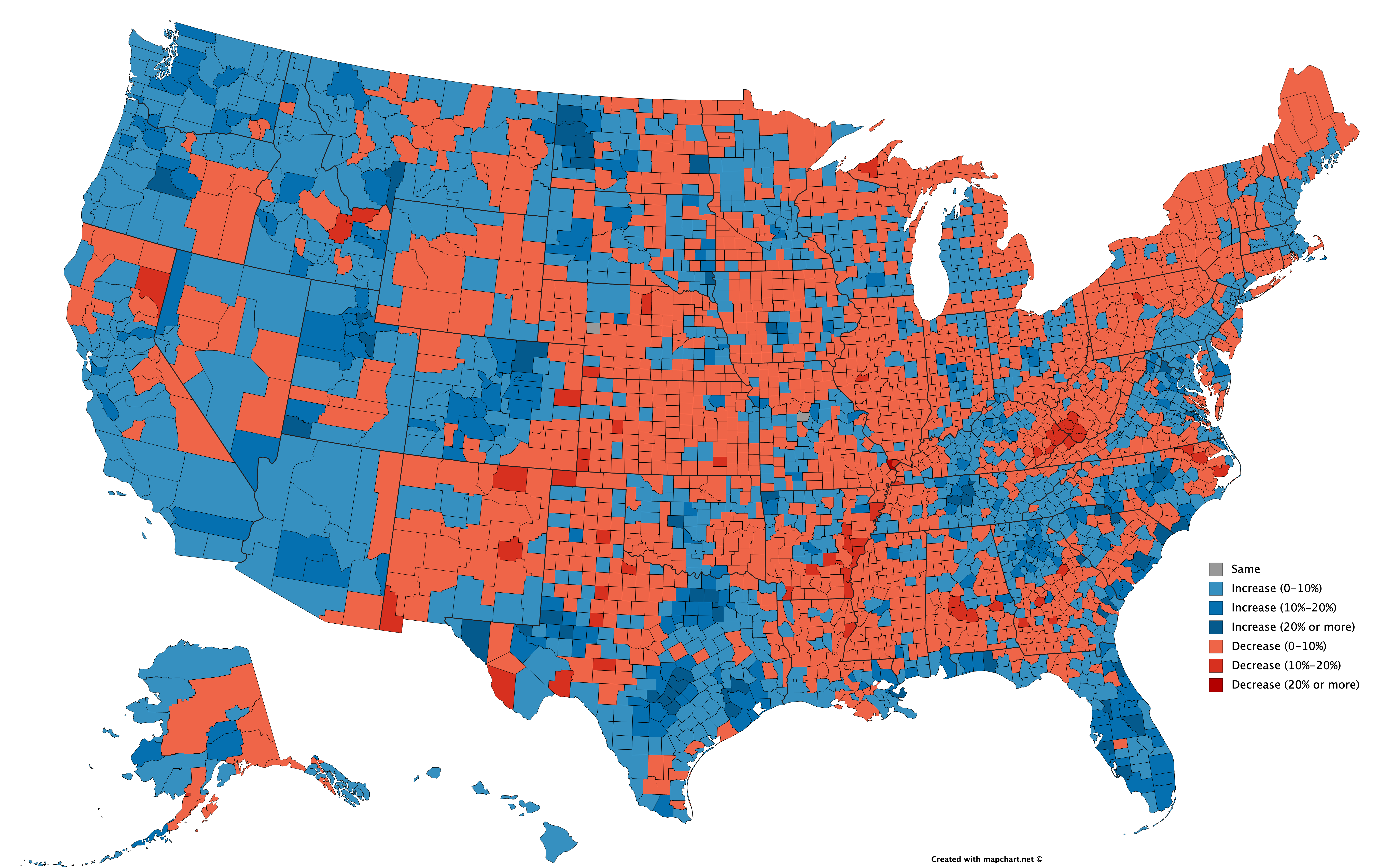 Growth and Decline: Visualizing U.S. Population Change by County