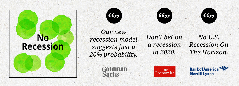 prediction consensus no recession 2020