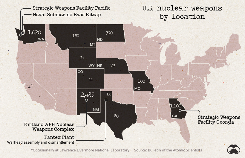 us nuclear weapons location