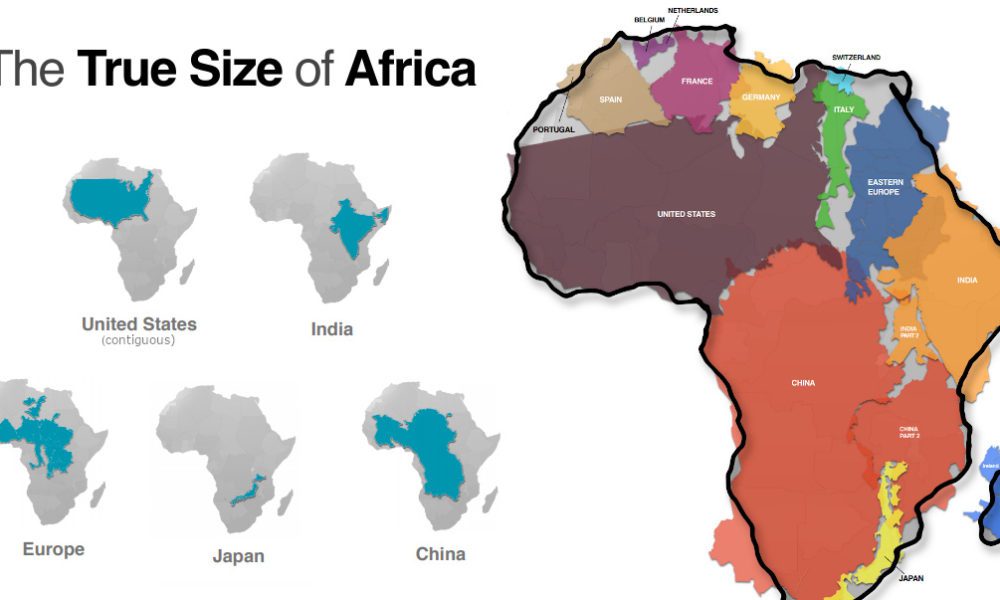 Real Size Of Africa On World Map Mapped: Visualizing the True Size of Africa   Visual Capitalist