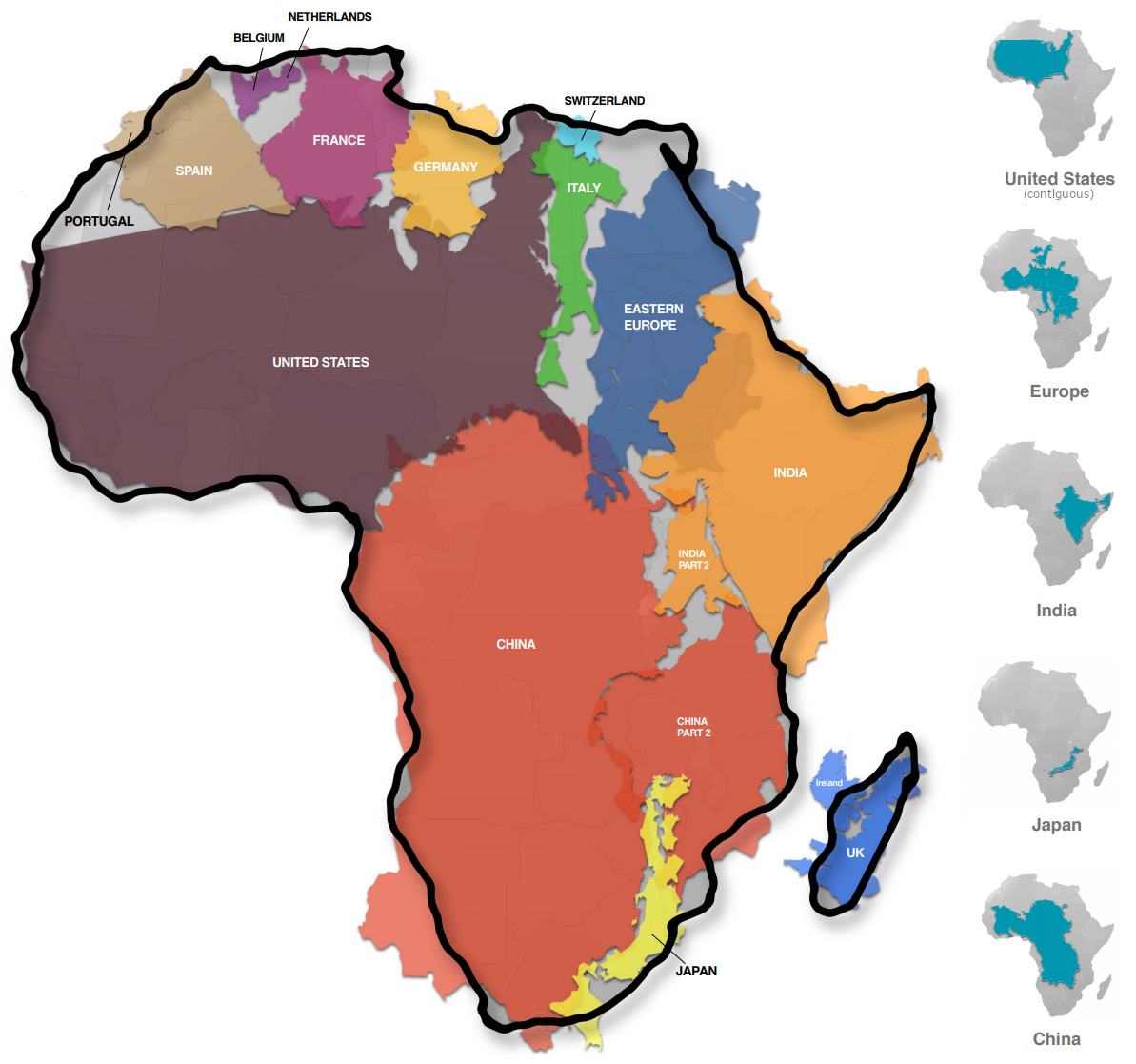 africa on world map