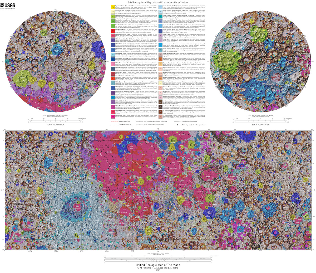 Geology of the Moon Map