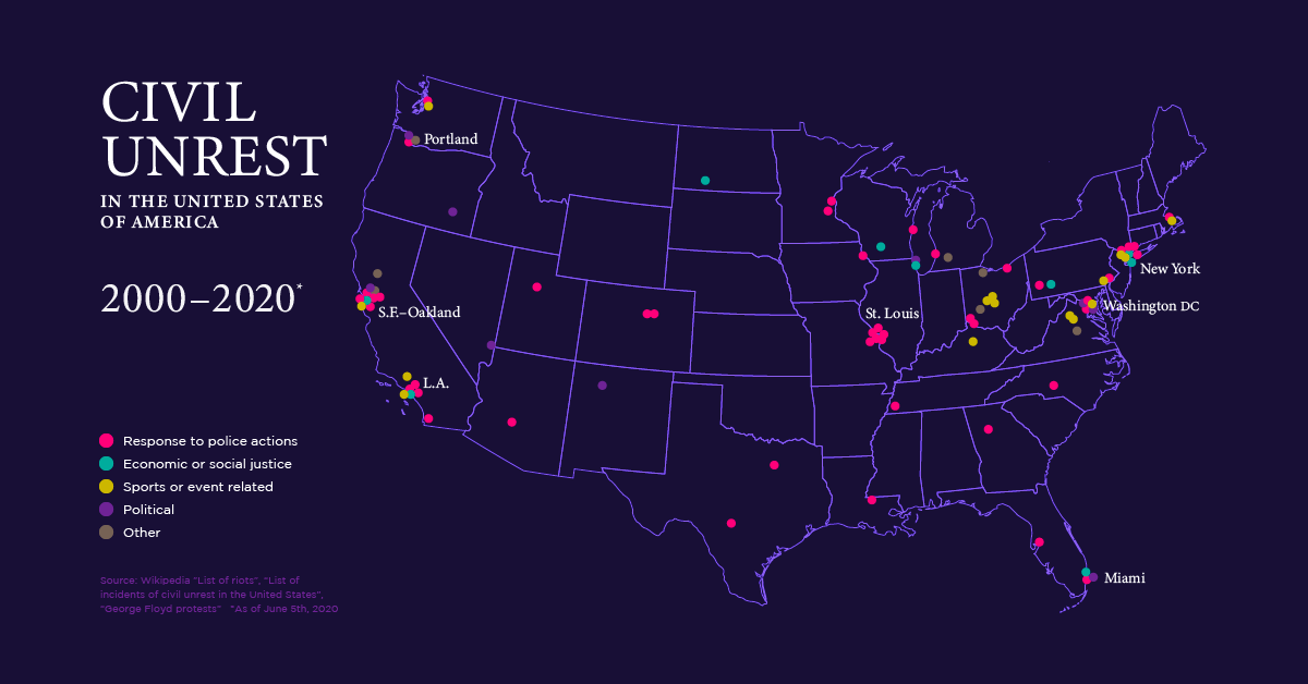 us civil unrest map