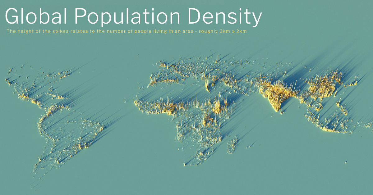 global population density map