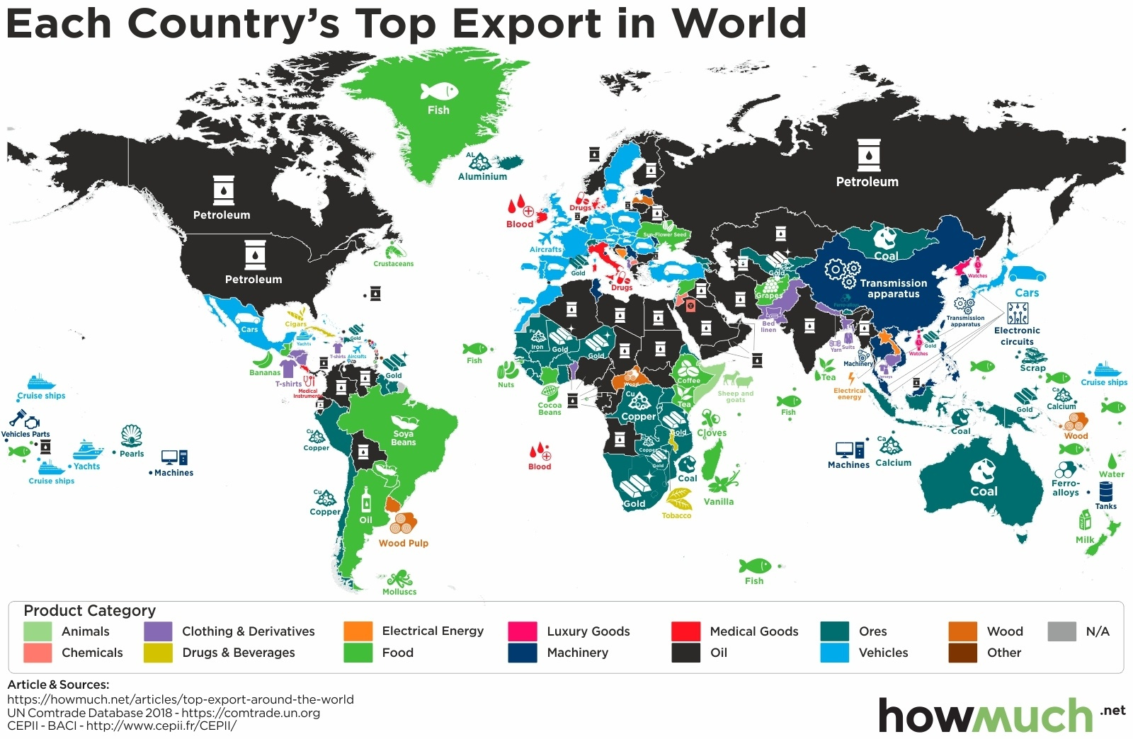 Mapped: The Top Export in Every Country