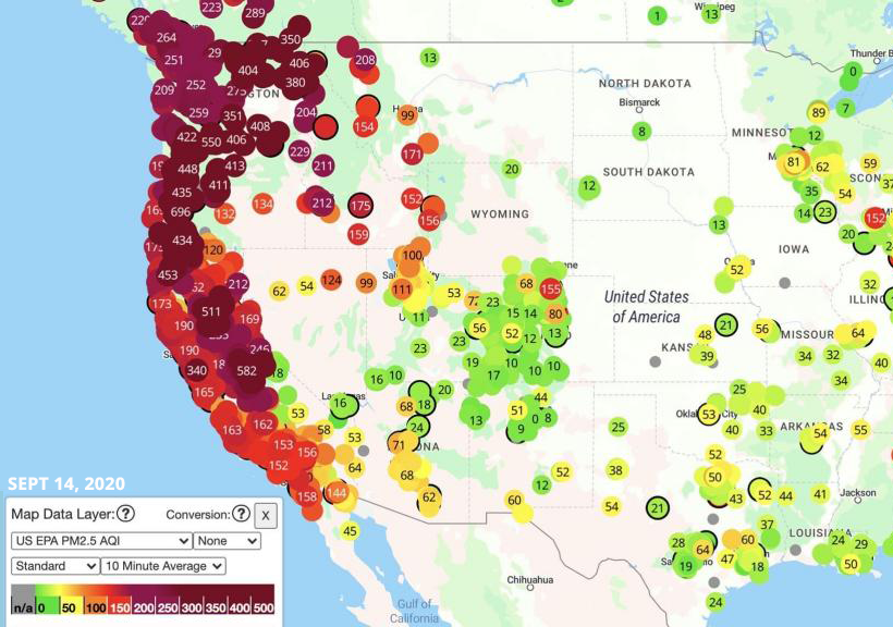 U.S. west coast air quality