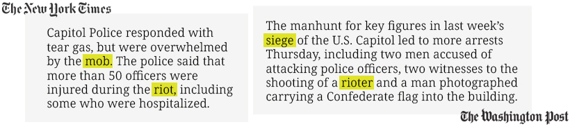 How News Media is Describing the Incident at the U S  Capitol - 91