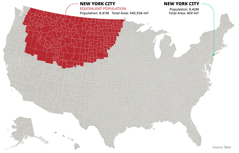 These Powerful Maps Show the Extremes of U.S. Population Density