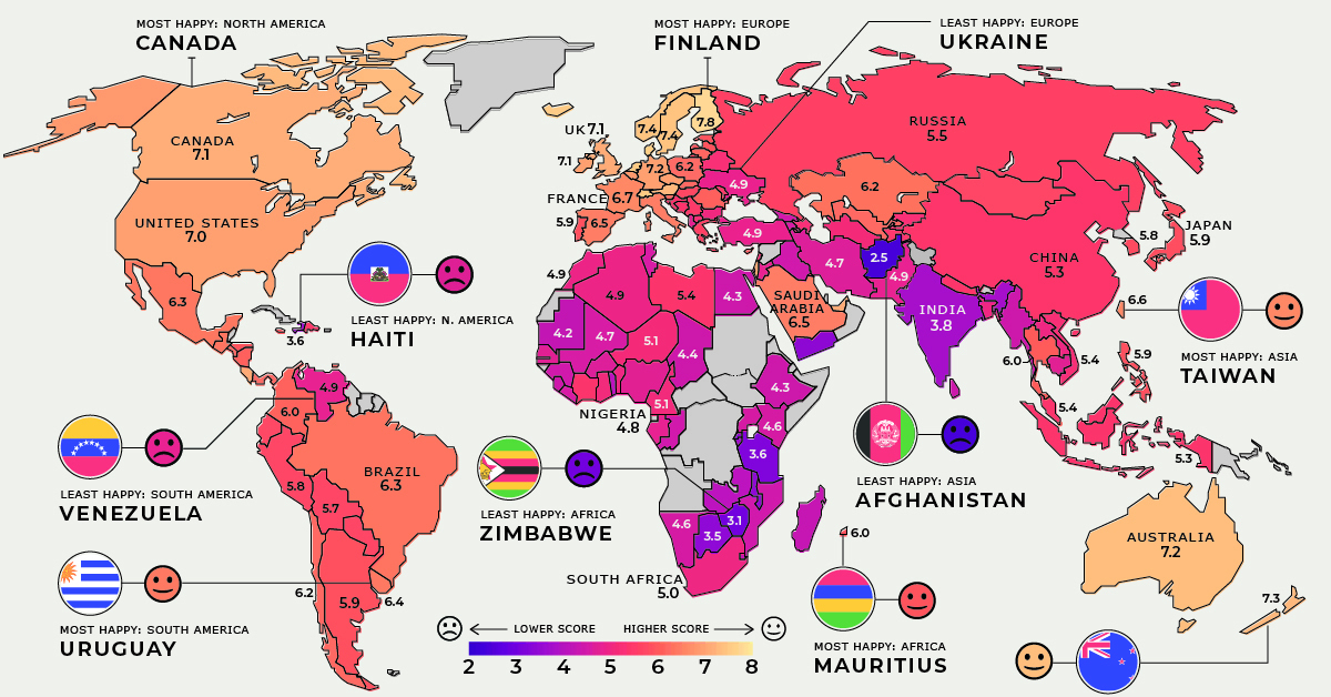 Infographic Mapping Quality of Life Around the World