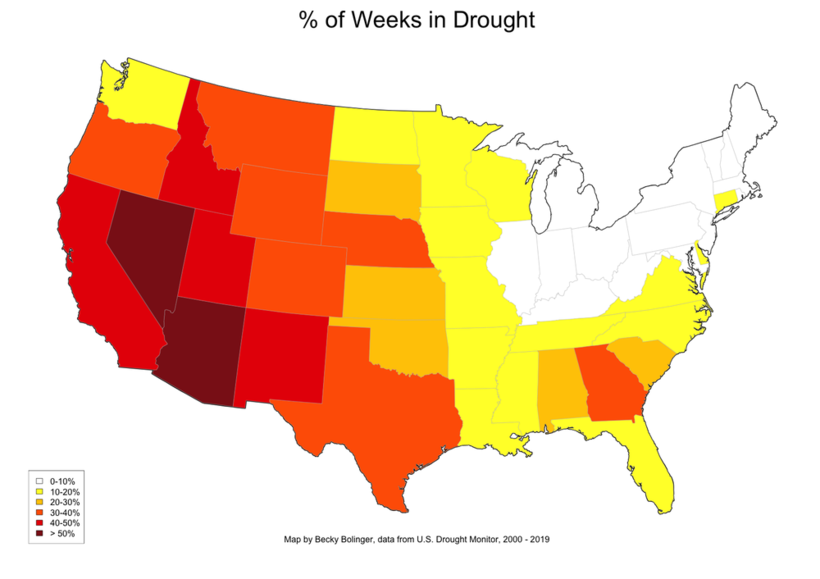 Most Drought-Prone States