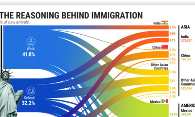 Why do people immigrate to the US? This data chart visualizes the reasons.