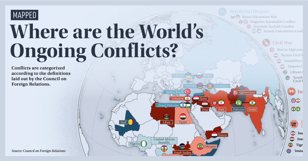 Mapped: Where are the World's Ongoing Conflicts Today?