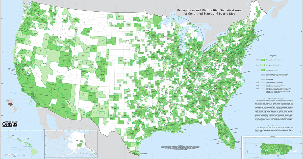 Metropolitan and Micropolitan Statistical Areas of the United St
