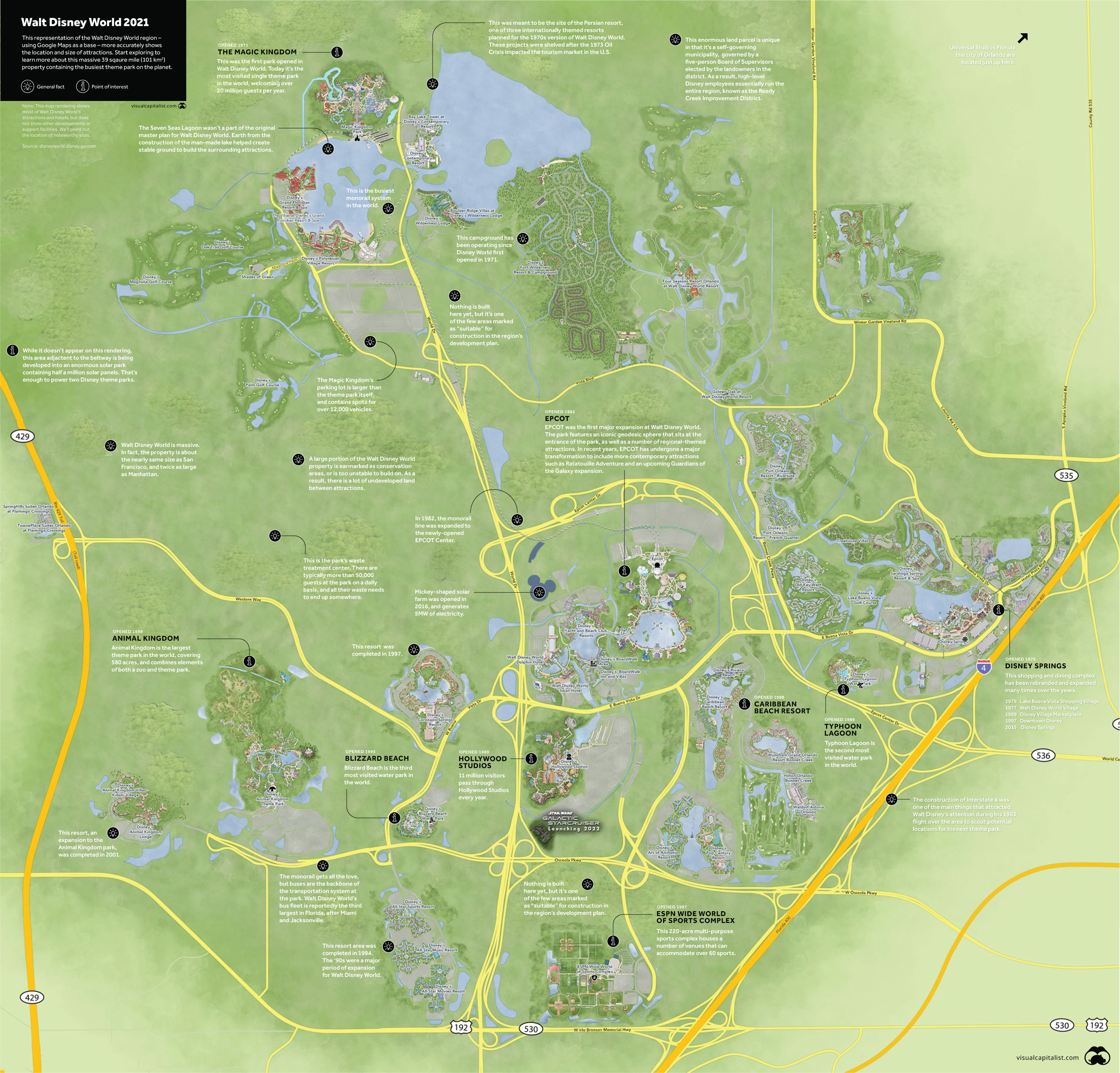 giant disney world explainer map 2021