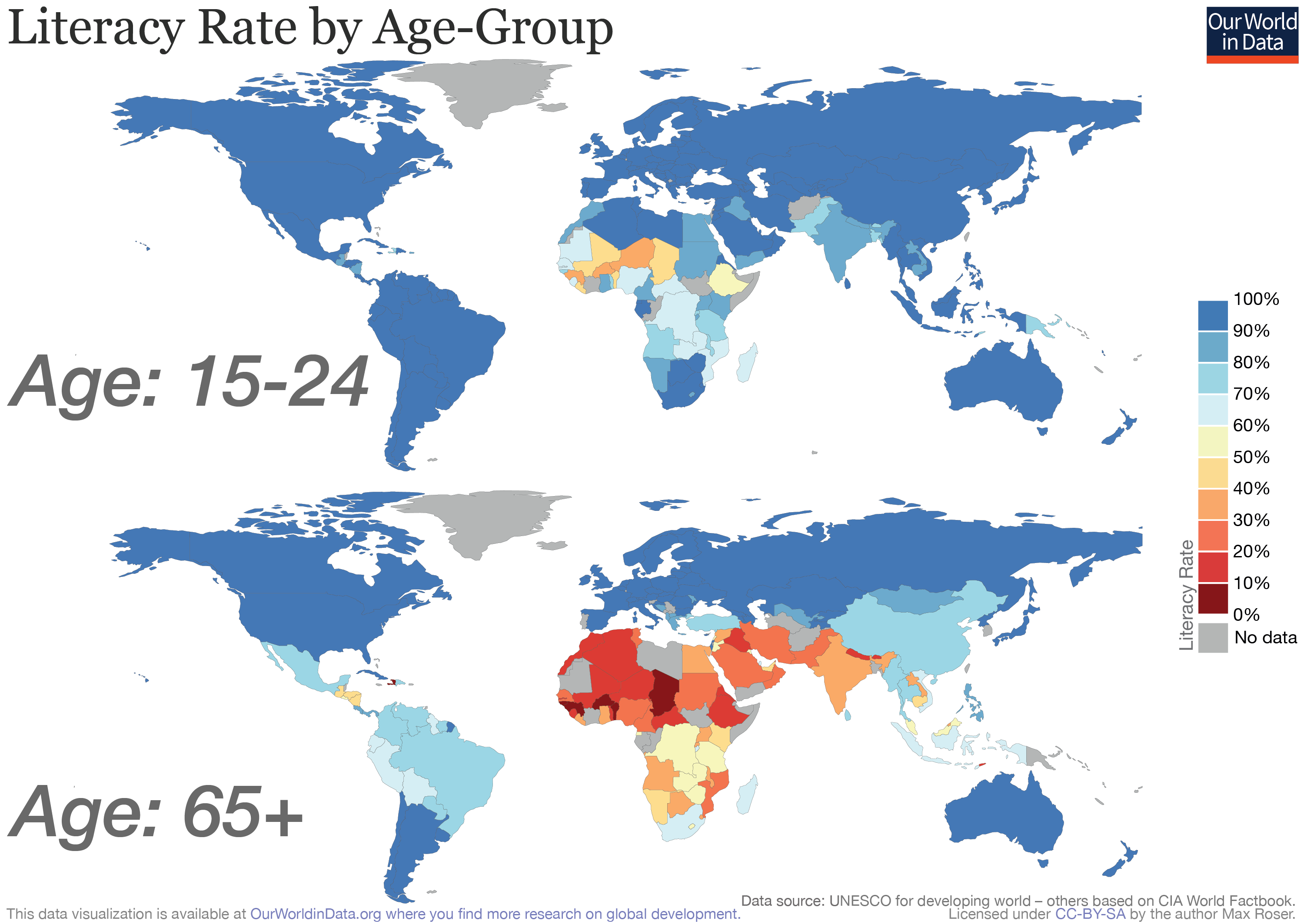 Mapped: The Geography of Global Literacy