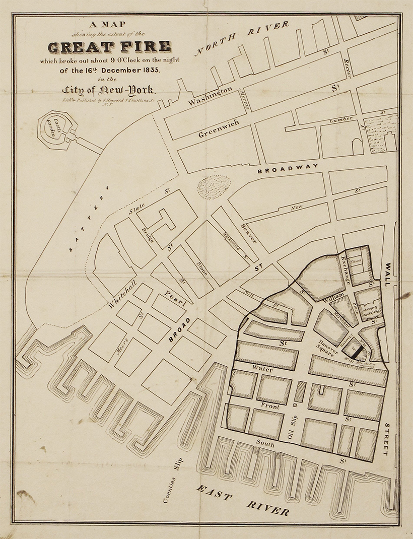 great fire nyc 1935 map