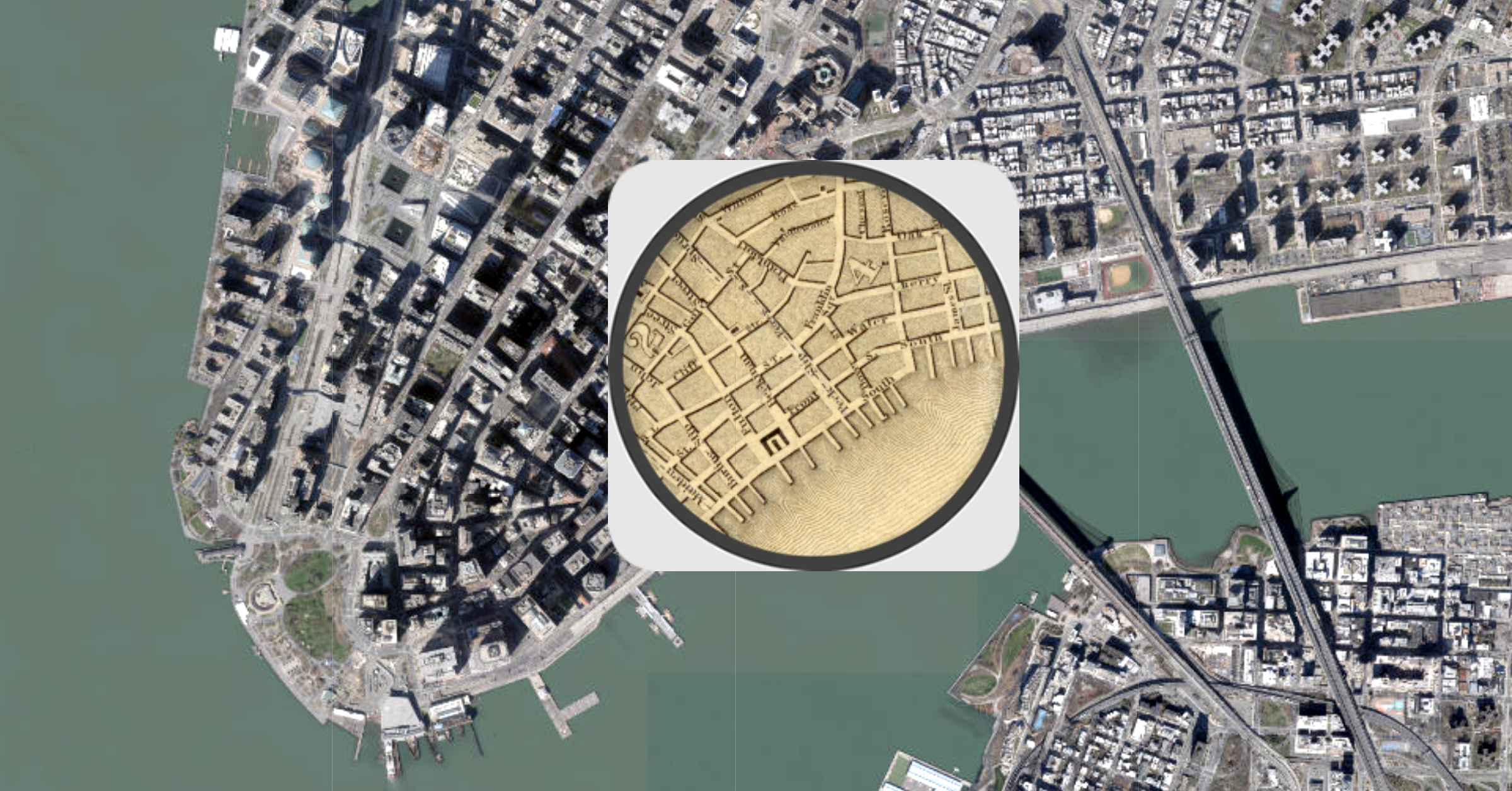 Manhattan 1836 vs today-map