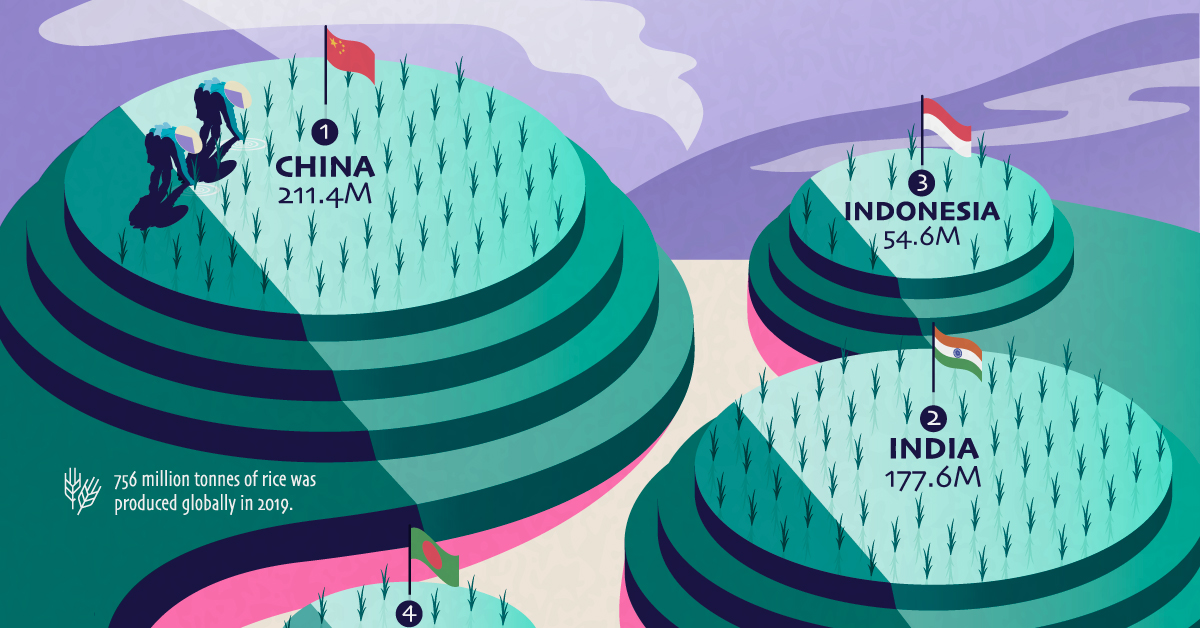 Visualizing The World’s Biggest Rice Producers Share